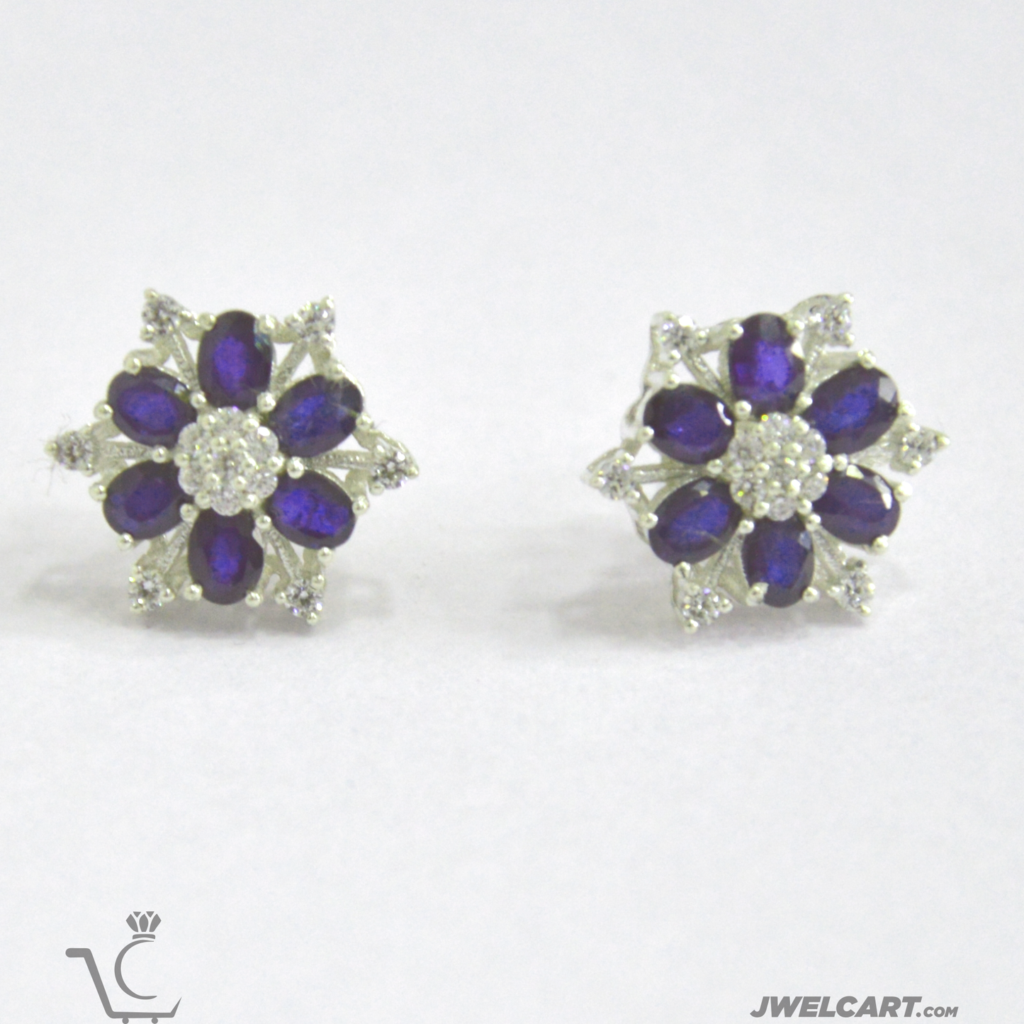 blue sapphire studs jwelcart.com