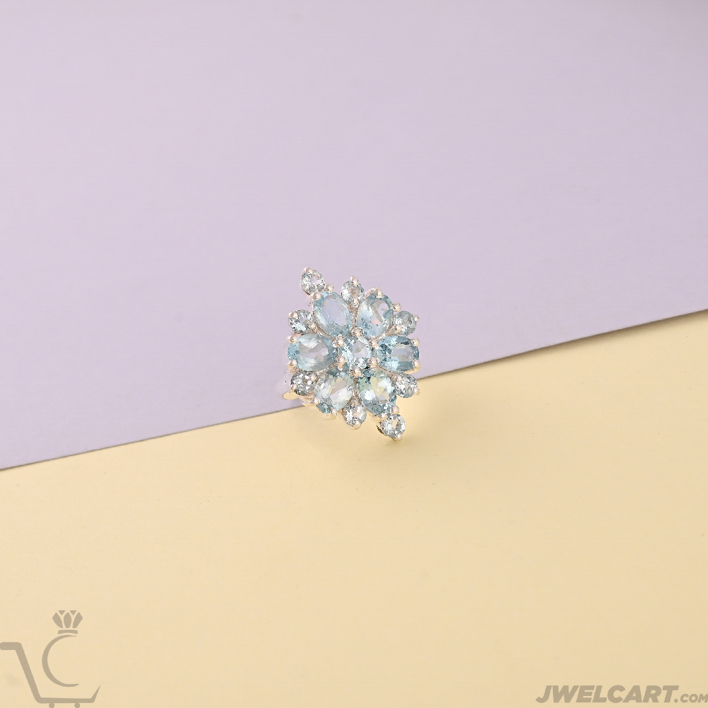 party wear silver ring for women jwelcart.com