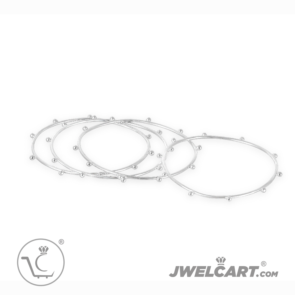 thin Silver bangles jwelcart.com