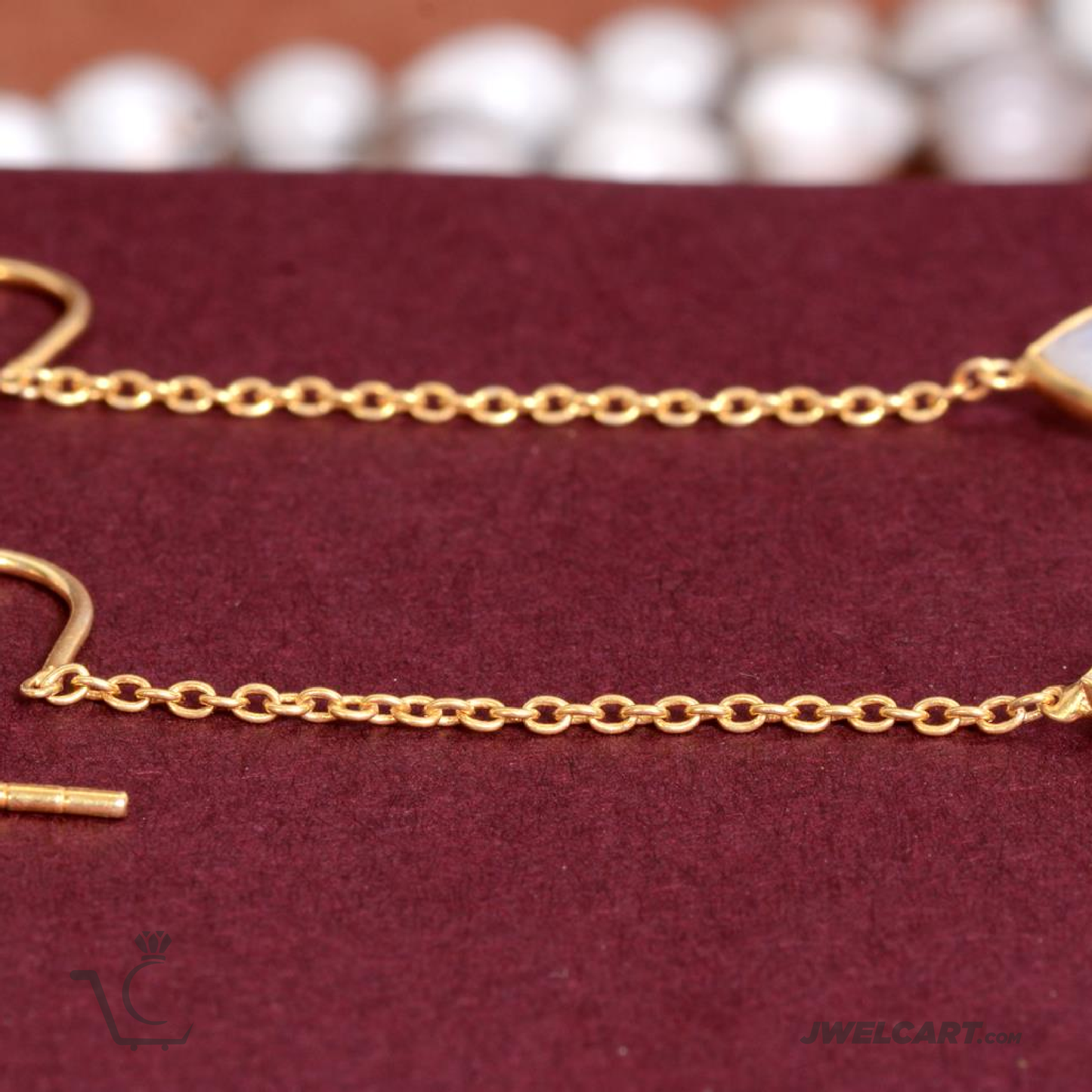 Threader Chains Dangle Earrings 18K gold plated Sui Dhaga Earrings Long chain ear threader