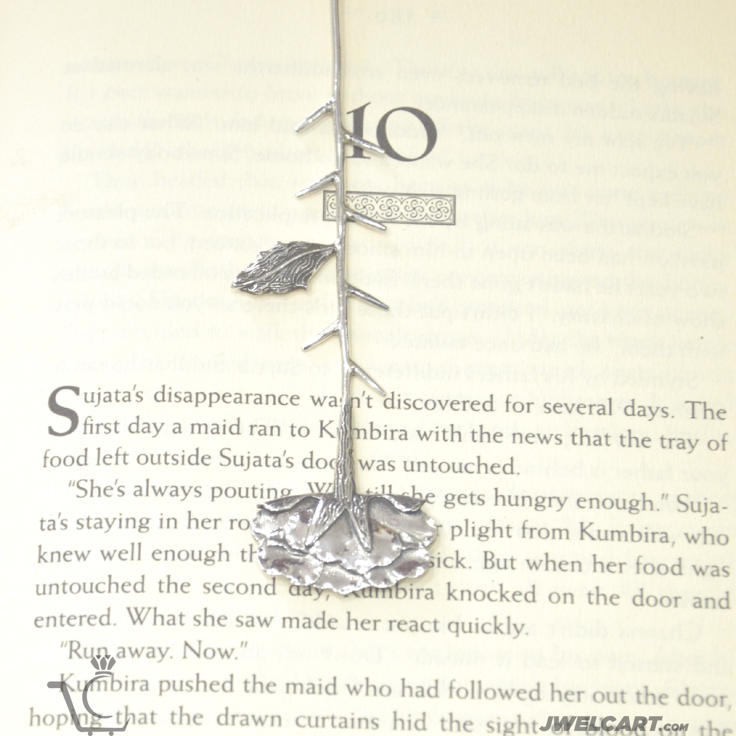 Sookhe Phool Silver Bookmark for Book Lovers and Book Readers with Personalized Name