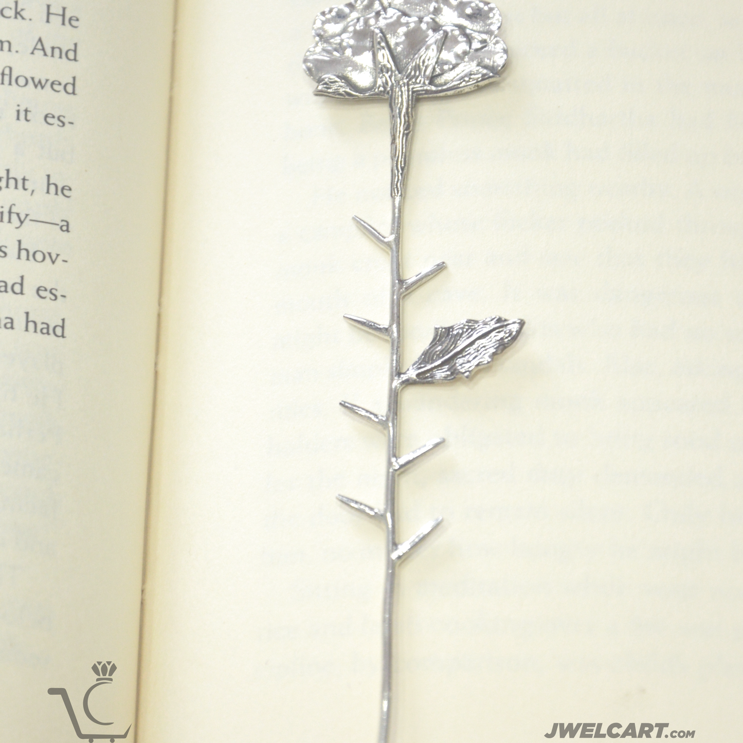 Sookhe Phool Silver Bookmark for Book Lovers and Book Readers with Personalized Name