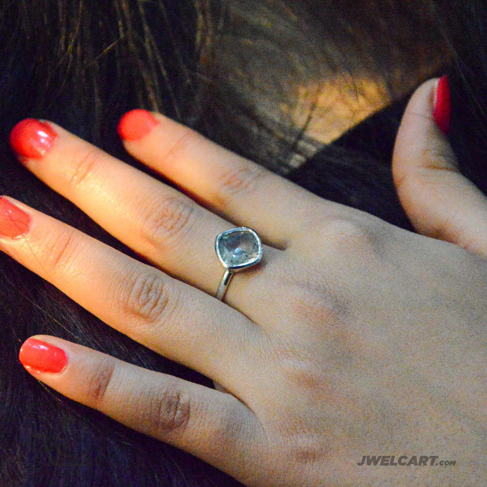 crystal silver ring jwelcart.com