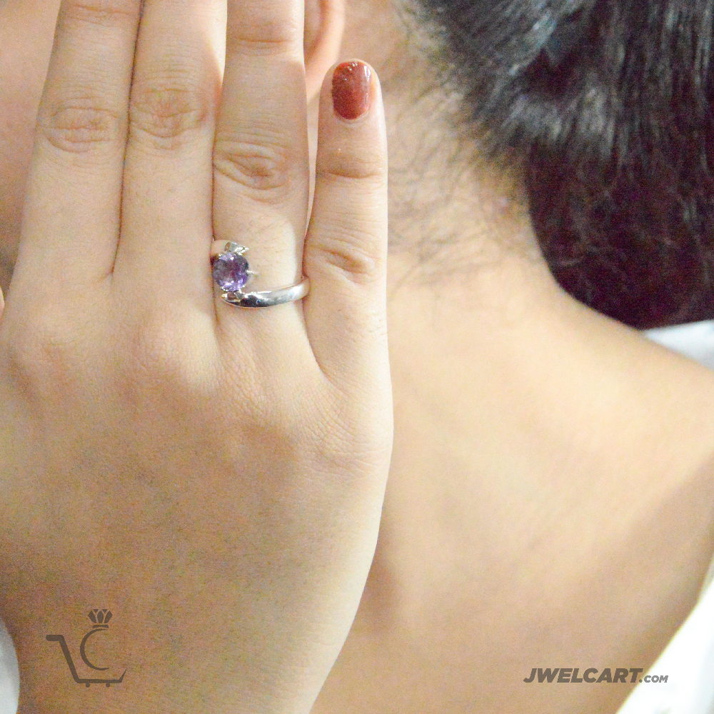 amethyst silver ring jwelcart.com