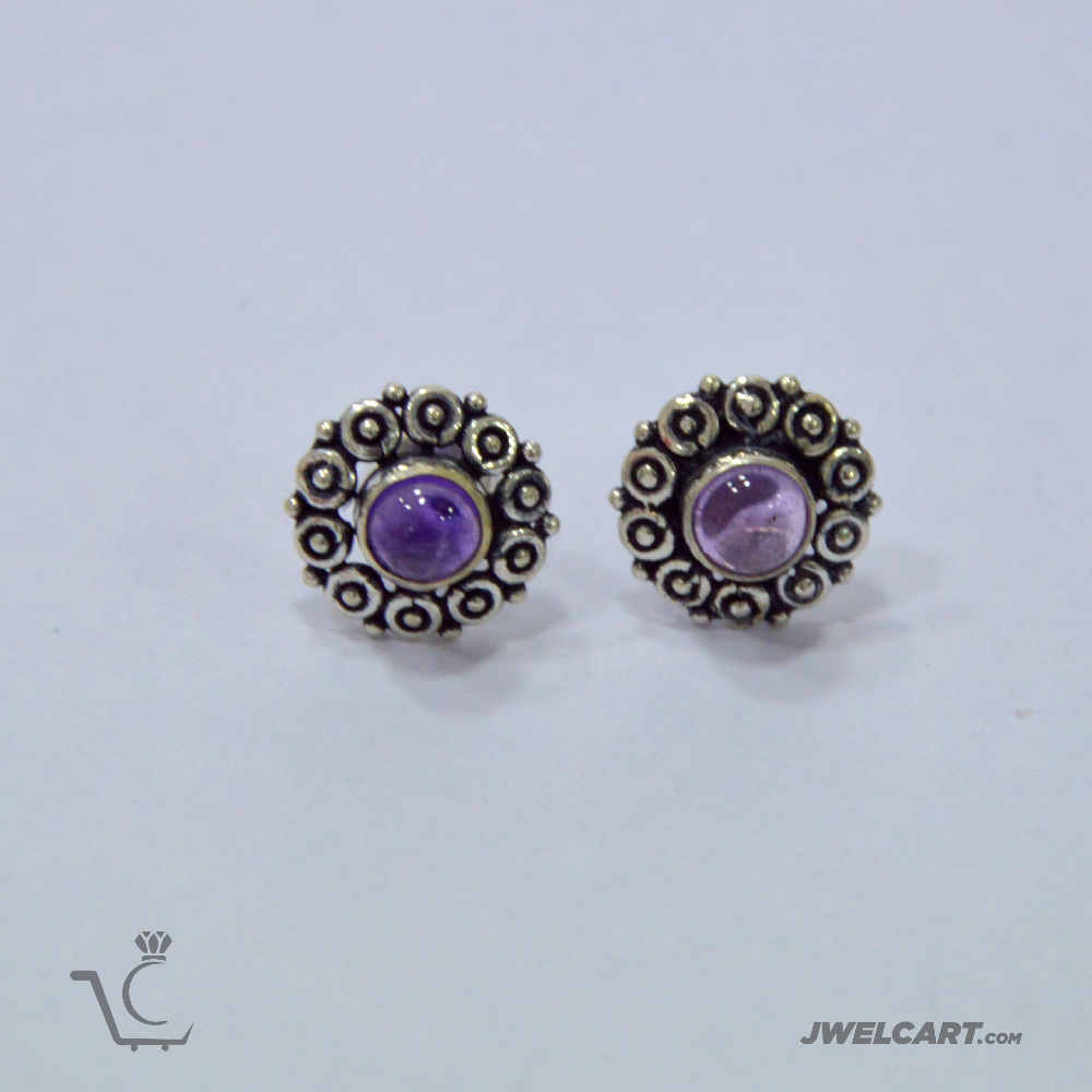 black polish silver studs jwelcart.com