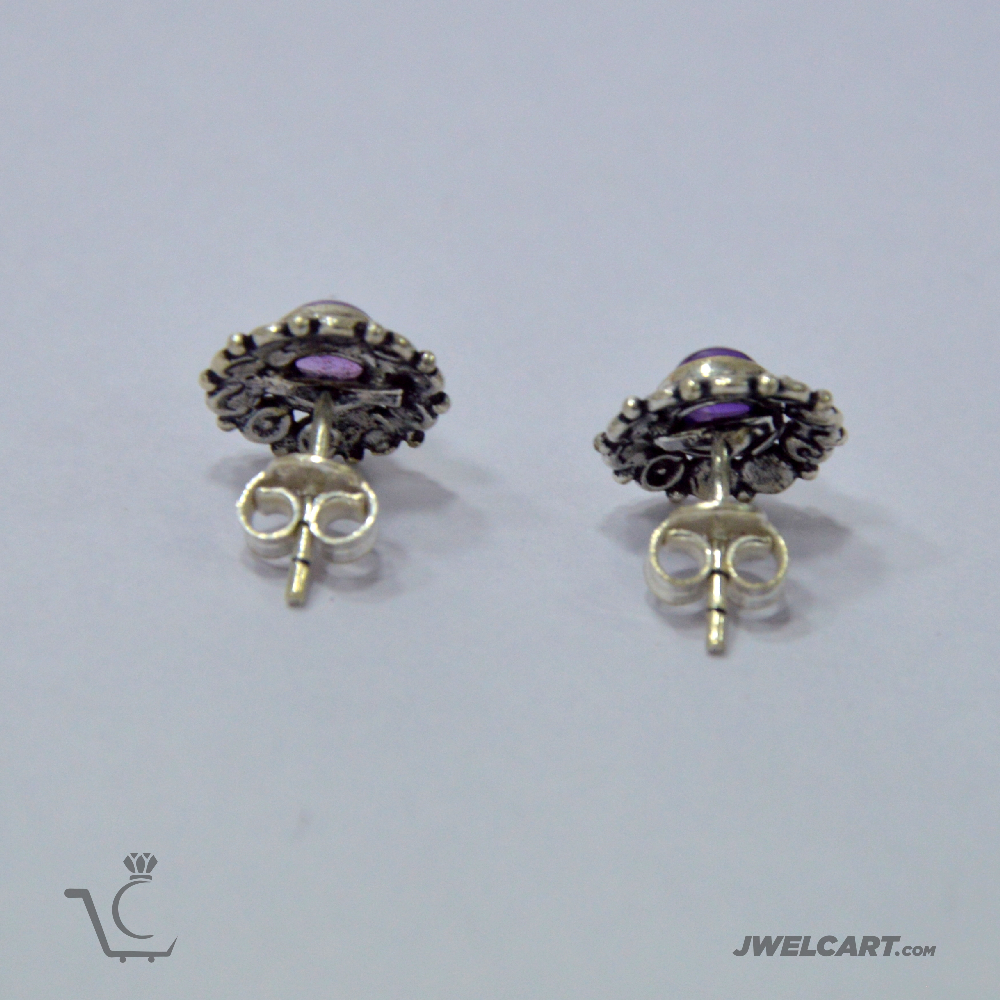 amethyst silver earrings jwelcart.com