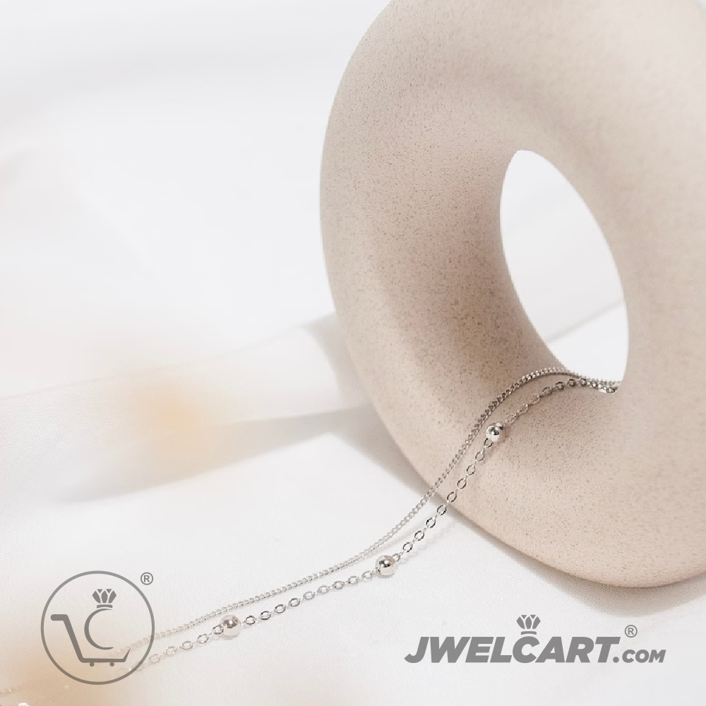 silver thin chain anklets jwelcart.com