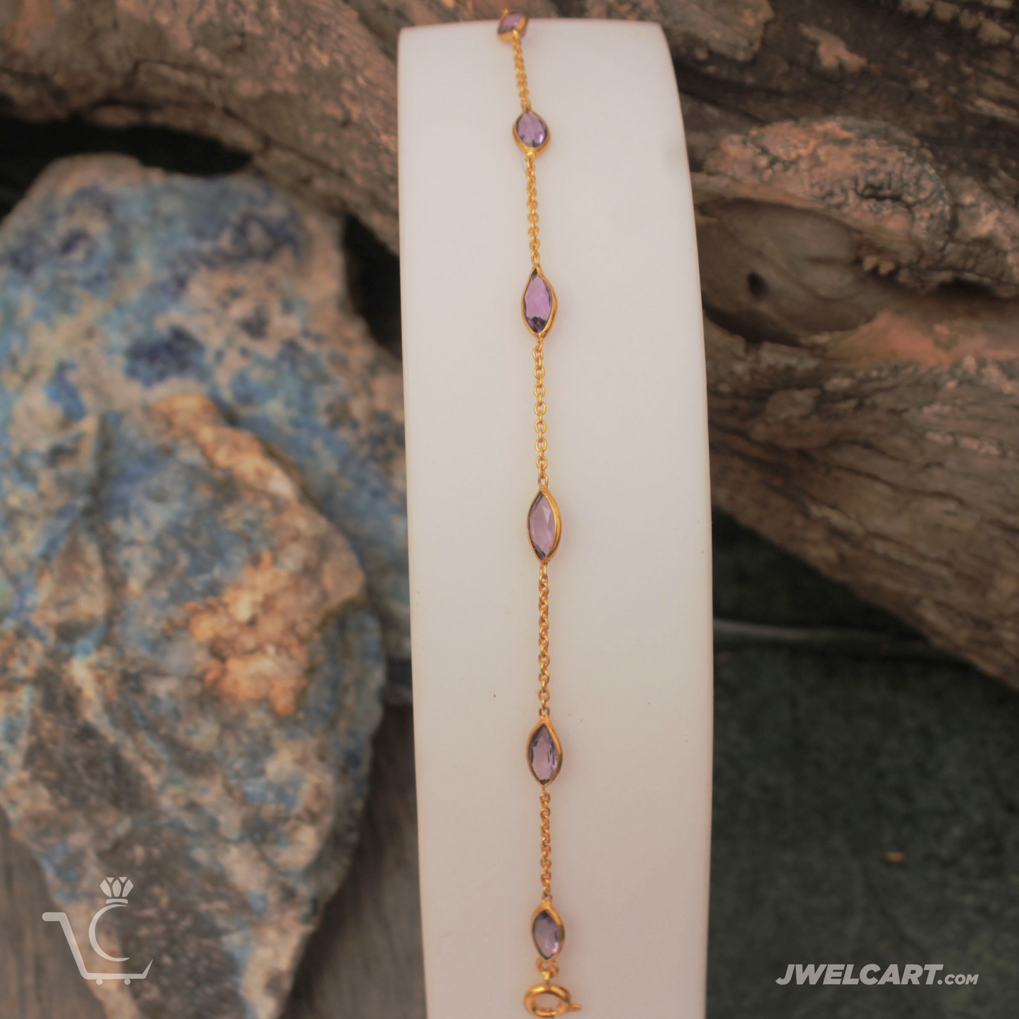 gemstone chain bracelet jwelcart.com