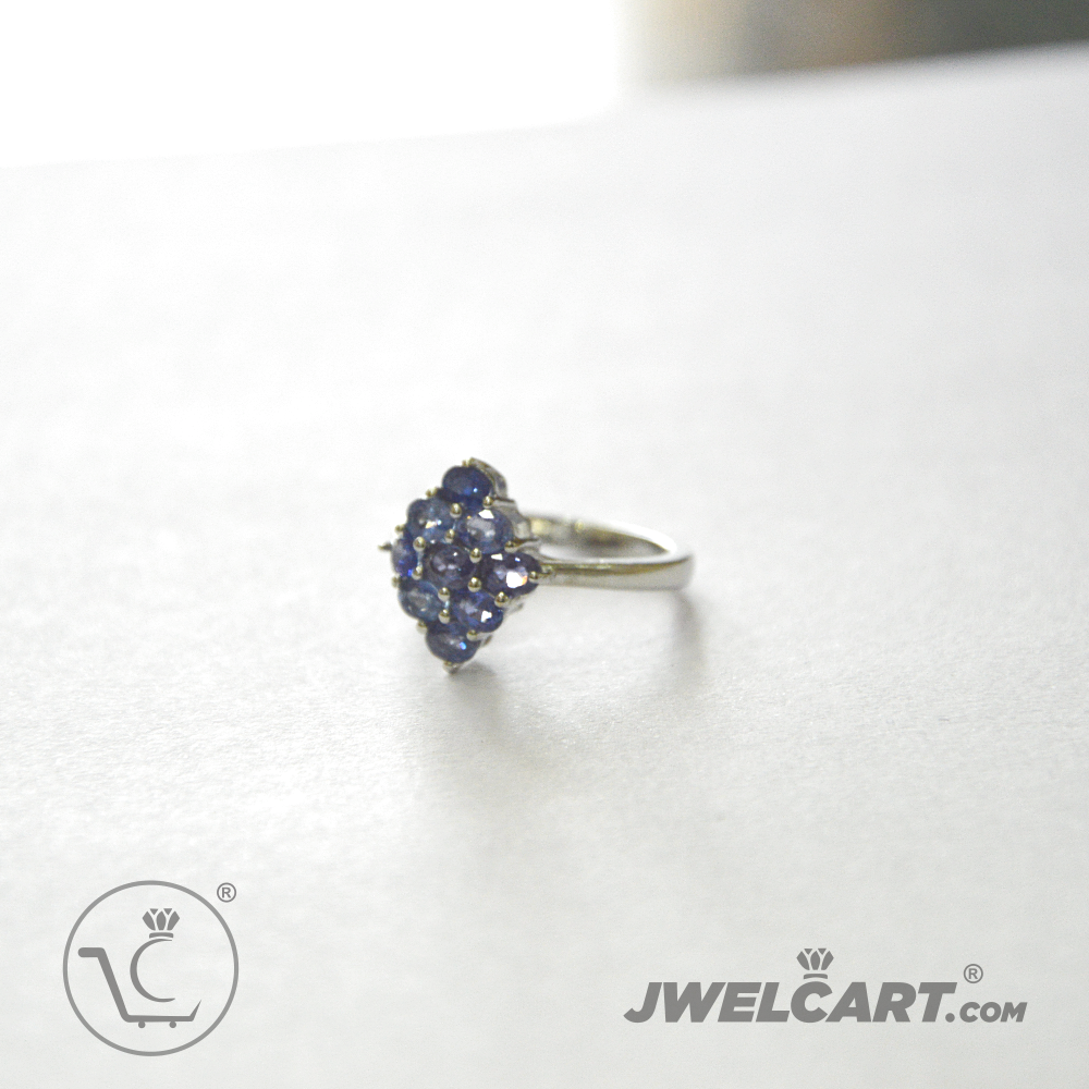 Blue sapphire Silver ring Jwelcart.com