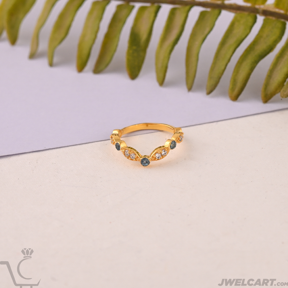blue stone womens 22k gold ring jwelcart.com