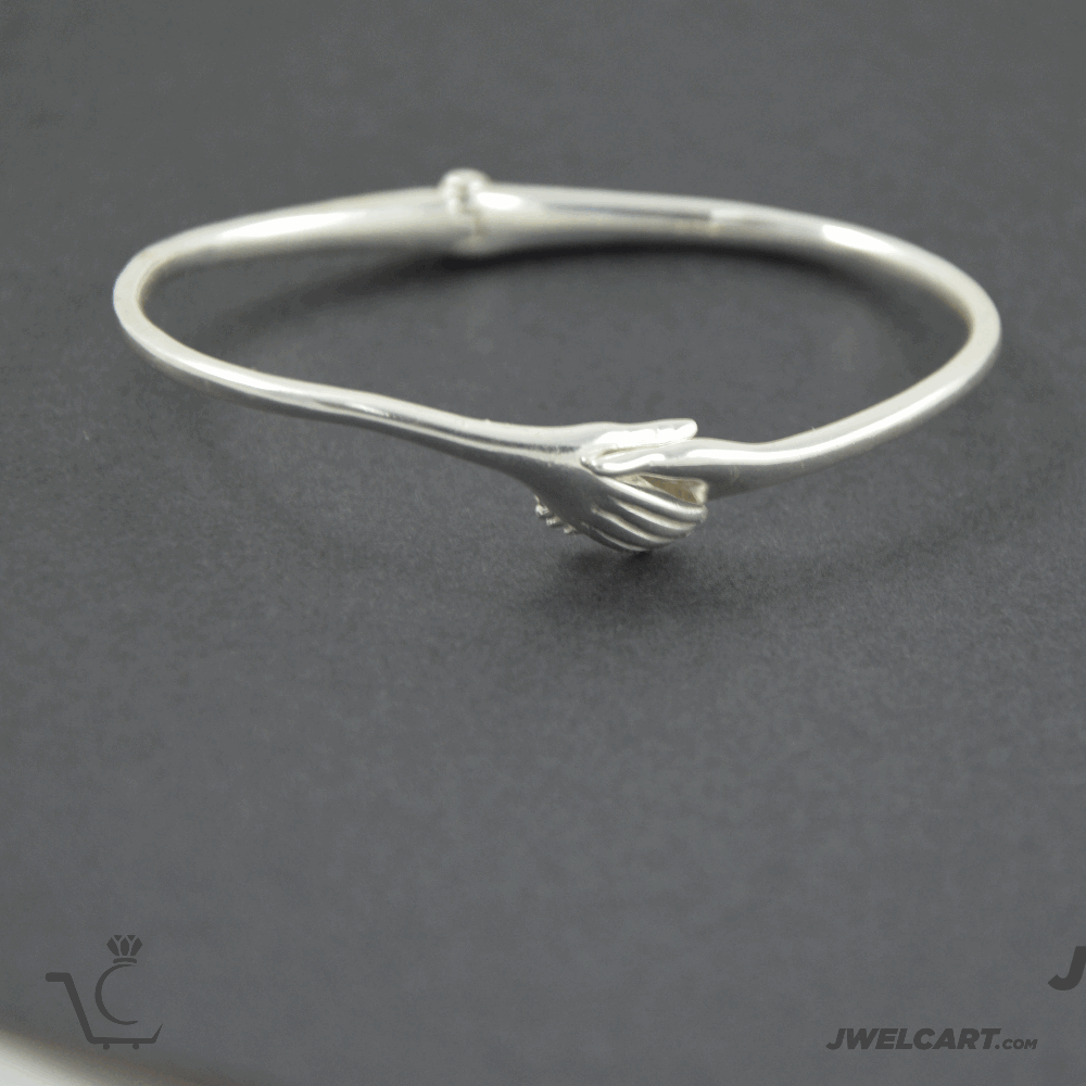 handjoining silver bangle jwelcart.com