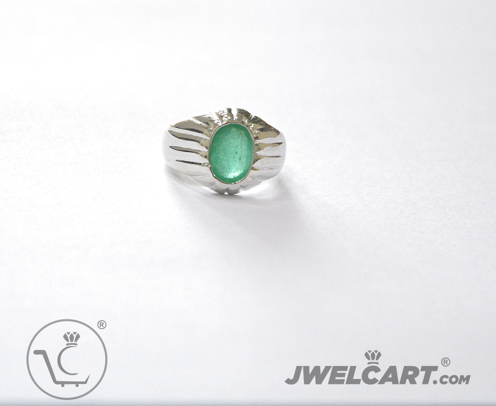 mens emerald cut silver ring jwelcart.com