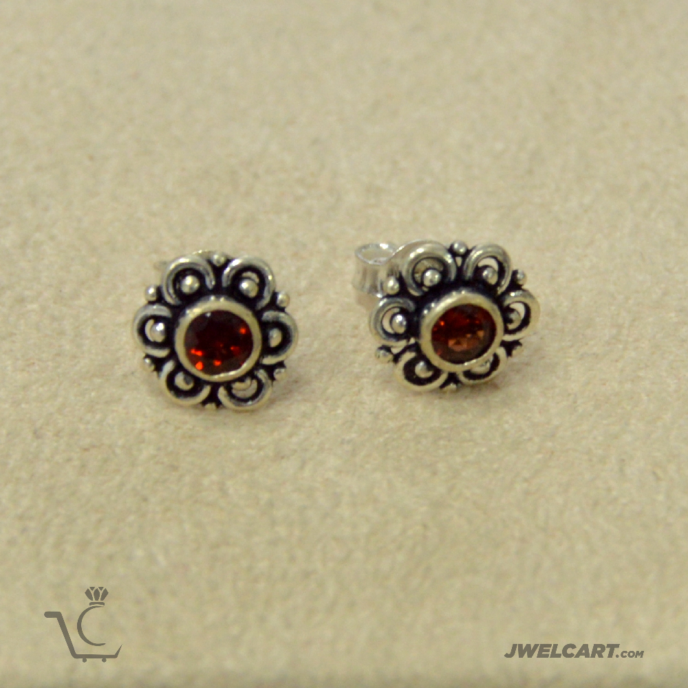 gemstone silver studs jwelcart.com