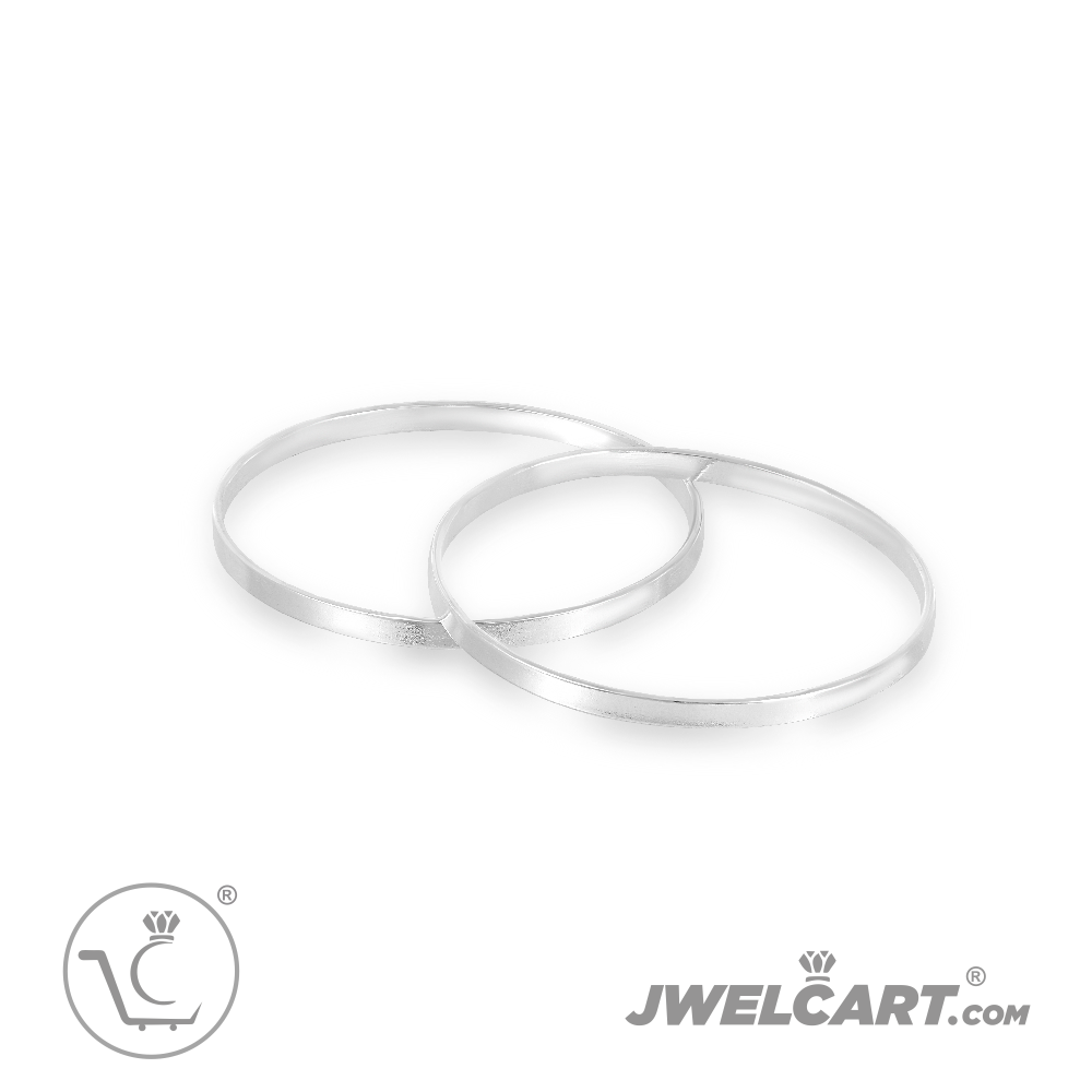 Silver hammered bangles for women jwelcart.com