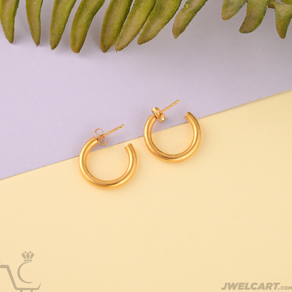 Gold Hoop Earrings Jwelcart.com