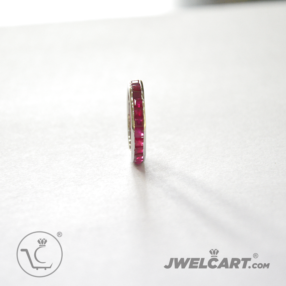 red ruby silver eternity silver ring jwelcart.com