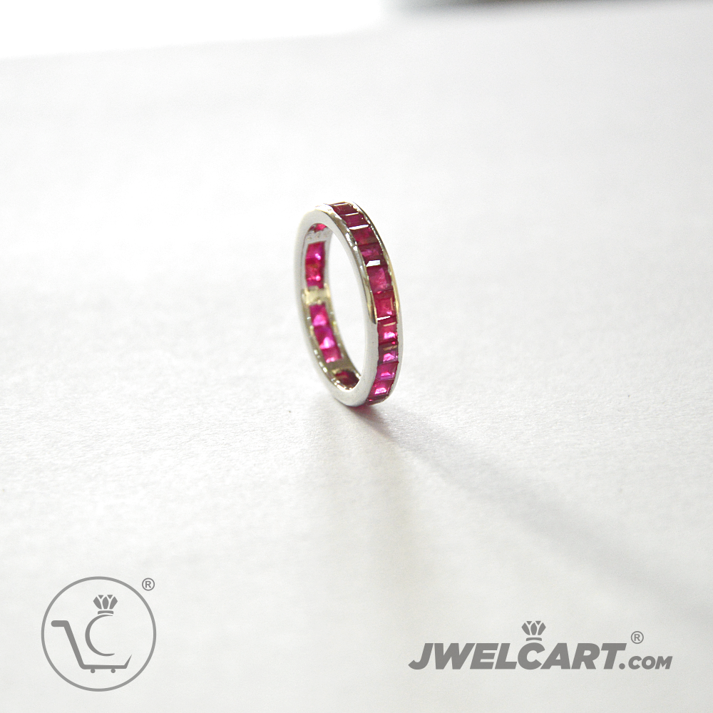 pink ruby silver ring jwelcart.com