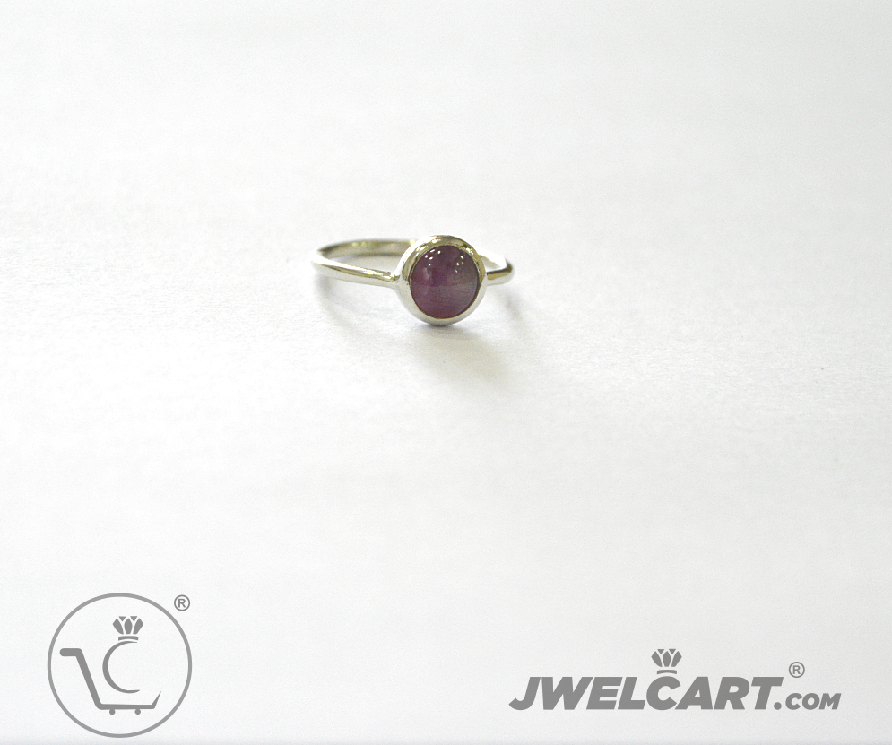 star ruby round cut womens silver ring jwelcart.com