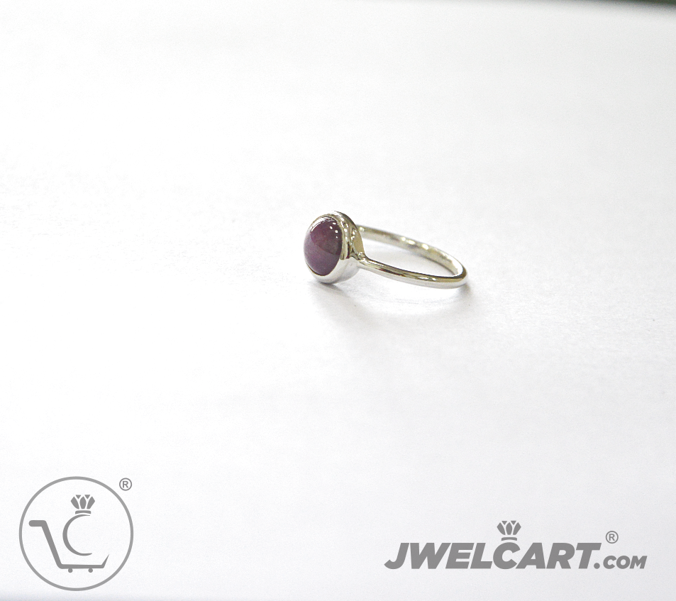 natural star ruby silver ring jwelcart.com