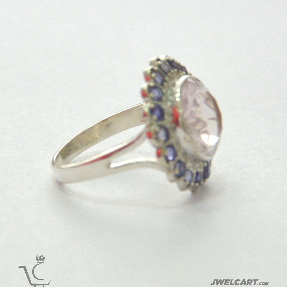 Multi Gemstone Sunflower Ring