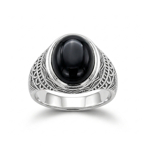 Inspired by hip hop fashion, luxury streetwear, biker style, and classic masculine jewelry, this ring is designed for men who want to make a bold statement wherever they go. Whether paired with casual clothing, business attire, traditional outfits, or modern fashion, this handcrafted ring instantly enhances your overall appearance with sophistication and confidence. The smooth cabochon Natural Black Onyx gemstone reflects elegance through its deep glossy surface while showcasing the timeless beauty of genui