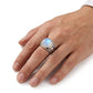 Crafted from 925 Sterling Silver, this ring combines the timeless appeal of silver jewelry with the natural beauty of Rainbow Moonstone. The handmade construction reflects the work of skilled artisans and gives the piece an authentic handcrafted character. Whether you are looking for a men's silver ring, natural gemstone ring, moonstone jewelry, statement jewelry, or a distinctive fashion accessory, this design offers a versatile option.