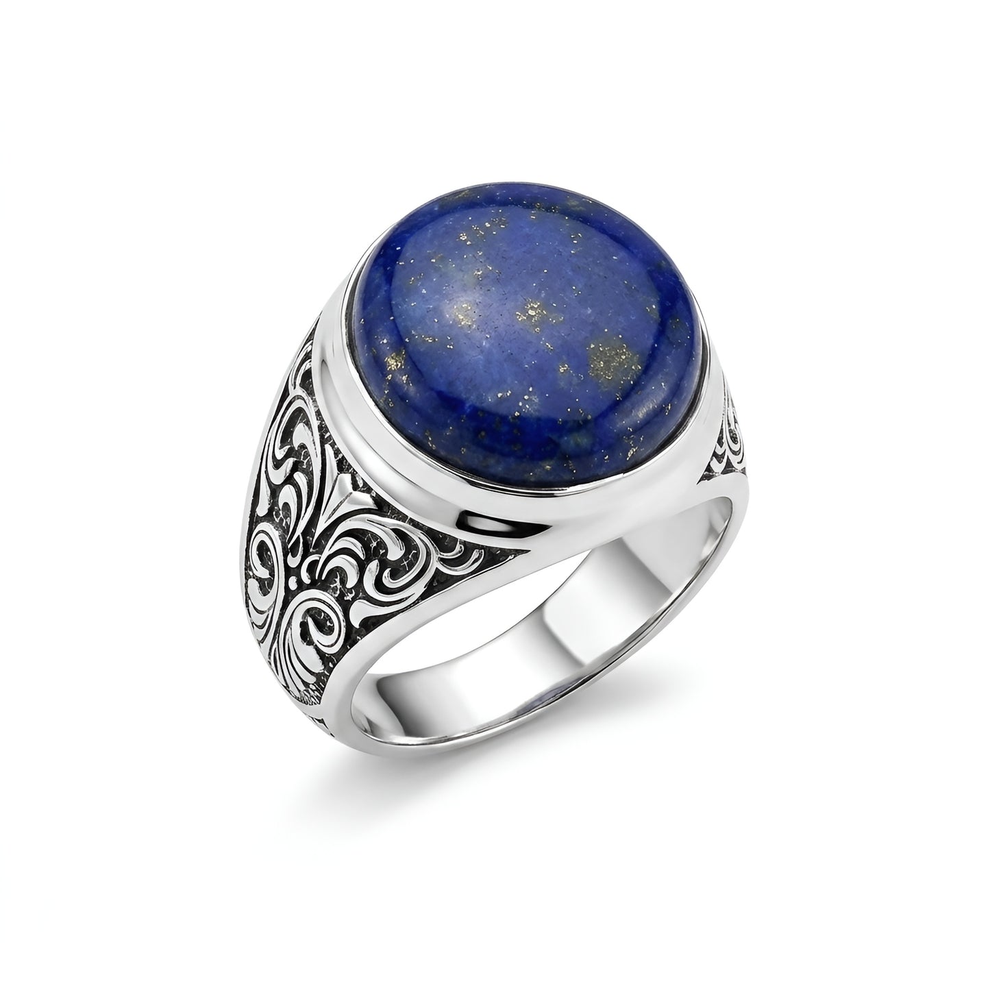 Discover timeless craftsmanship with this Natural Lapis Lazuli Men's Ring, a premium piece of 925 Sterling Silver Jewelry designed for men who appreciate authentic gemstones, bold style, and exceptional quality. This handcrafted sterling silver ring combines the beauty of a genuine Natural Lapis Lazuli gemstone with the durability of solid 925 sterling silver, creating a luxurious accessory that complements both traditional and modern fashion. Whether you are searching for a men's gemstone ring, a statement