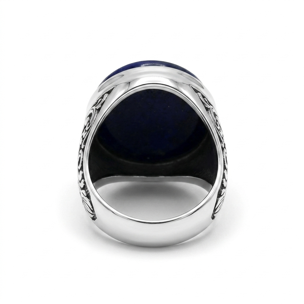 Crafted in 925 Sterling Silver, this men's ring offers superior durability, lasting shine, and premium quality. Every ring carries a 925 stamp, assuring customers that it is made from genuine sterling silver. Unlike fashion jewelry made from base metals, sterling silver provides long-lasting beauty, exceptional strength, and excellent value for everyday wear.

The oxidized silver finish gives this ring a distinctive vintage appearance while highlighting every handcrafted detail.