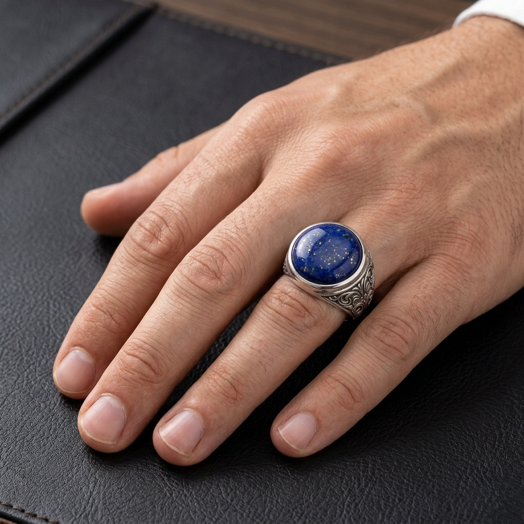 Unlike mass-produced jewelry, each handmade ring possesses its own unique personality. Minor variations in the natural gemstone and handcrafted finish make every piece one of a kind. No two Natural Lapis Lazuli stones are exactly alike, ensuring your ring remains truly unique.

Our jewelry is manufactured using carefully selected natural gemstones that are individually inspected before setting. Skilled artisans hand-set each gemstone to ensure excellent security, alignment, and finishing quality.