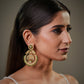 Fine handcrafted Indian earrings with heritage craftsmanship, combining modern luxury with timeless ethnic elegance. Heavy bridal statement earrings with intricate artisan detailing, suitable for luxury wedding collections, festive styling and couture bridal fashion.

Designer Moissanite Chandbali earrings with handcrafted gemstone work, premium wedding jewelry for women looking for elegant traditional accessories. Indian bridal earrings in sterling silver with hallmarked quality, luxury Polki jewelry inspi