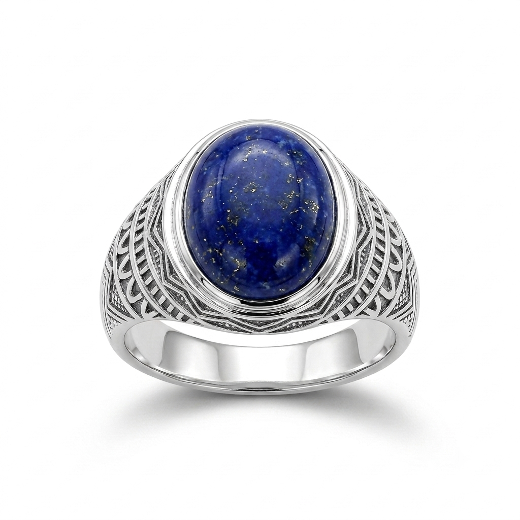 Made from genuine 925 Sterling Silver, this ring offers durability, comfort, and timeless appeal while maintaining the luxurious look that only handcrafted jewelry can provide. The oxidized silver finish enhances every handcrafted detail, giving the ring a vintage-inspired appearance that perfectly complements the natural beauty of the gemstone. The bold masculine design makes it suitable for men who appreciate unique fashion, premium accessories, and artisan craftsmanship. This ring is more than just jewel