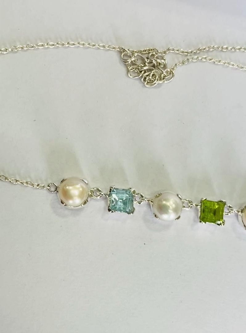 birthday gift necklace, silver necklace for wife, sterling silver pearl choker, silver chain with gems, trendy gemstone jewelry, sterling silver gift necklace, real stone jewelry, nature-inspired necklace, layering necklace with stones, multi gem stone jewelry, handmade pearl necklace, silver choker with gems, women’s colorful jewelry, bohemian silver necklace, ethnic gemstone necklace, natural gem choker, 925 silver amethyst necklace, sterling silver peridot pendant, statement necklace with pearls, bridesm