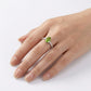 Natural Peridot Ring 925 Sterling Silver Women's Eternity Band Gift for Her