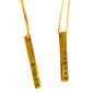 Bar Necklace / Couple Necklace ~ Customized Name & Dates ~Couple Gifts~22k Gold Plated