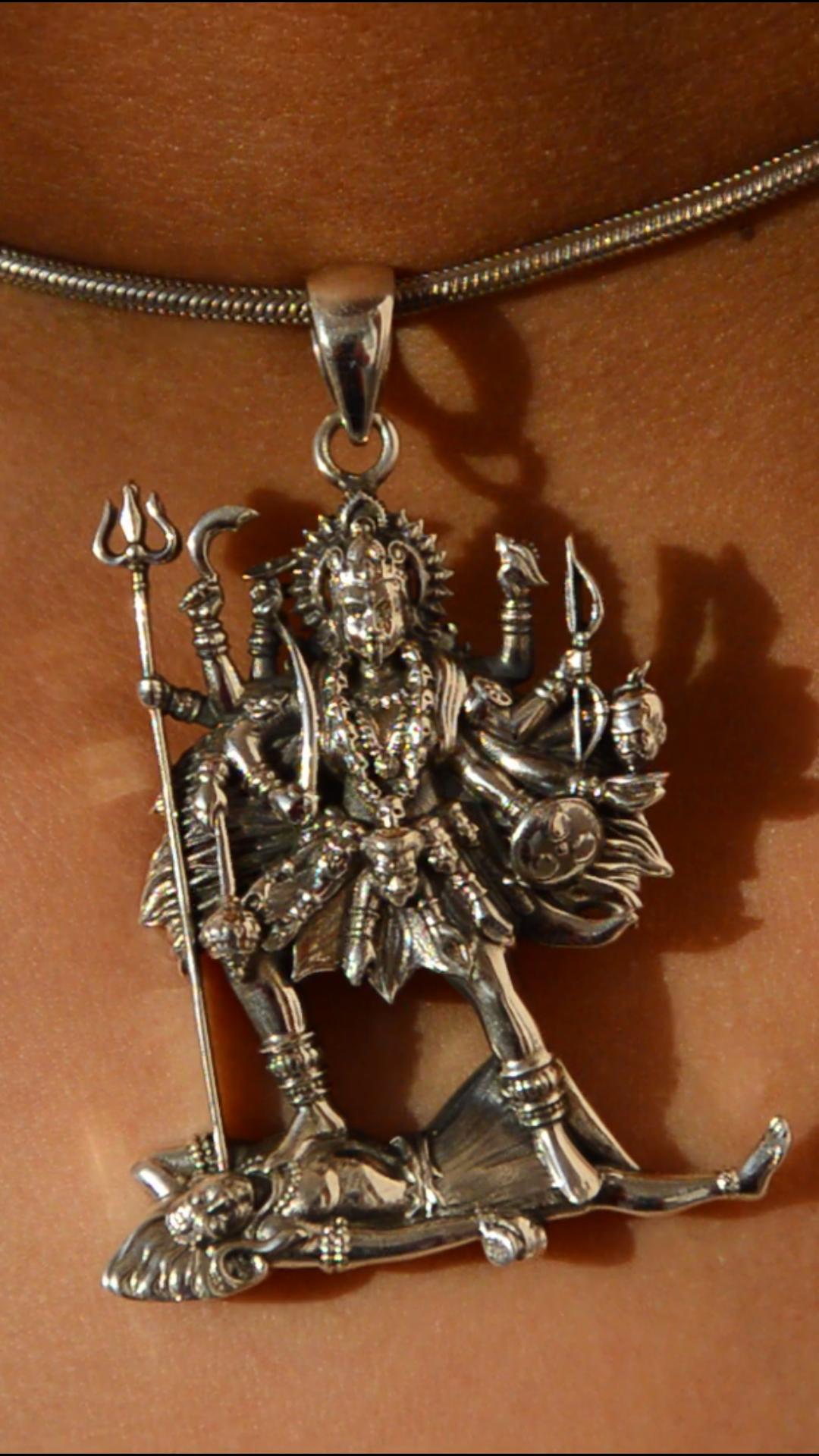 Silver jewelry has been considered a wise and luxurious investment for centuries. The Kali Maa Silver Pendant is not just a symbol of faith but a lasting piece of sustainable fashion. It holds both sentimental and financial value, growing in worth over time. Whether purchased for personal use or as a gift, it serves as a cherished keepsake and a lasting reminder of spiritual connection and divine protection.