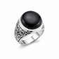 Bold men's rings are more than just accessories—they are a reflection of confidence, individuality, and timeless masculine style. This handcrafted Black Onyx Men's Ring is designed for those who appreciate powerful jewelry with a strong personality. Crafted from genuine 925 Sterling Silver, this statement ring combines premium craftsmanship with a rugged oxidized silver polish that enhances every intricate detail. The deep black color of the natural Black Onyx gemstone creates a striking contrast against th