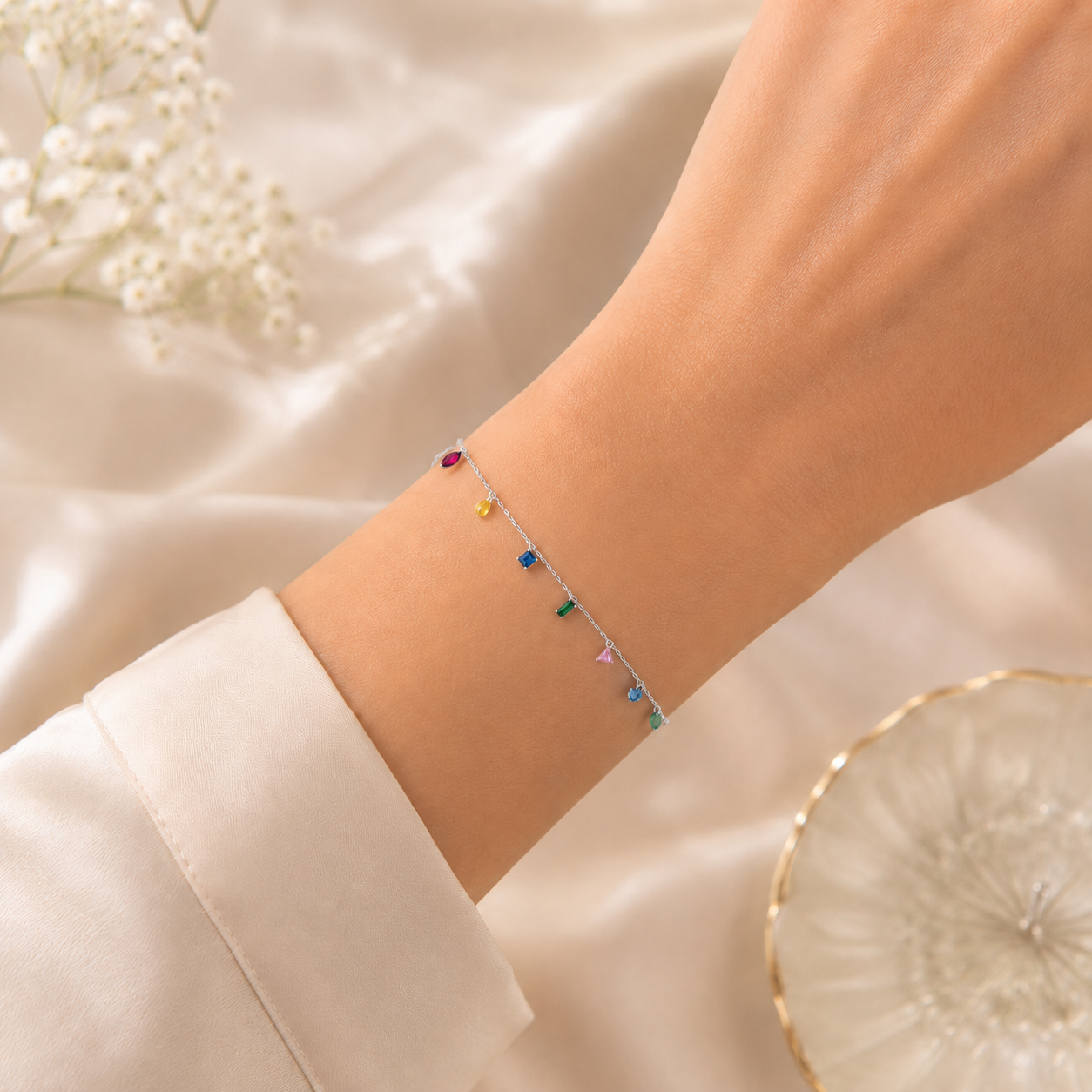 Trendy silver bracelet perfect for Instagram aesthetic styling.
Handmade gemstone bracelet combining elegance and craftsmanship.
Beautiful rainbow jewelry bracelet with premium finishing.
Lightweight sterling silver bracelet for comfortable daily wear.
Fashionable chain bracelet for office wear and casual looks.
Designer silver bracelet handcrafted in India.
Premium silver jewellery designed with modern elegance.