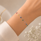 Chic silver bracelet with multicolor gemstone charms.
Delicate everyday bracelet with modern feminine design.
Luxury fashion bracelet available in silver and gold plated finish.
Minimal chain jewelry inspired by Korean and contemporary fashion trends.925 sterling silver bracelet with authentic stamped certification.
Elegant wrist bracelet designed for effortless styling.Beautiful gemstone charm bracelet for stylish women and girls.Modern minimalist bracelet with colorful gemstone accents.
Premium handicraft