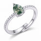 Natural Moss Agate Ring Solid 925 Sterling Silver Handmade Gemstone Jewelry Women's Moss Agate Ring Gift for Her Statement Jewelry Womens Adjustable Band (Copy)