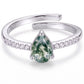 Natural Moss Agate Ring Solid 925 Sterling Silver Handmade Gemstone Jewelry Women's Moss Agate Ring Gift for Her Statement Jewelry Womens Adjustable Band (Copy)