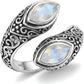 Natural Rainbow Moonstone Ring 925 Sterling Silver Women's Moonstone Ring