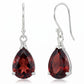 Natural Red Garnet Earrings 925 Sterling Silver Gemstone Jewelry Women's Garnet Earrings Birthstone Womens Jewelry Gift for Her