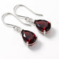 Natural Red Garnet Earrings 925 Sterling Silver Gemstone Jewelry Women's Garnet Earrings Birthstone Womens Jewelry Gift for Her
