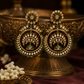 Elegant Indian heritage jewelry crafted by skilled Jaipur artisans using fine sterling silver, emerald gemstones and traditional handcrafted detailing.

Luxury ethnic earrings for women with royal bridal aesthetics, handcrafted Polki diamond Chandbali earrings designed for traditional Indian weddings and festive occasions. Premium green emerald bridal earrings with gold plated silver finish, ideal for wedding fashion styling, bridal photoshoots and celebrity inspired looks.