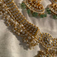 ilver jewelry, especially when gold plated and embedded with stones like Polki and emerald, is one of the wisest investments in sustainable luxury. Silver has healing properties and remains durable over time, while 22k gold plating adds richness without compromising affordability. The value of handcrafted jewelry like this Polki necklace only increases over time. The unique combination of silver, gold plating, emeralds, and pearl beads ensures a high-value purchase that also supports traditional Indian arti