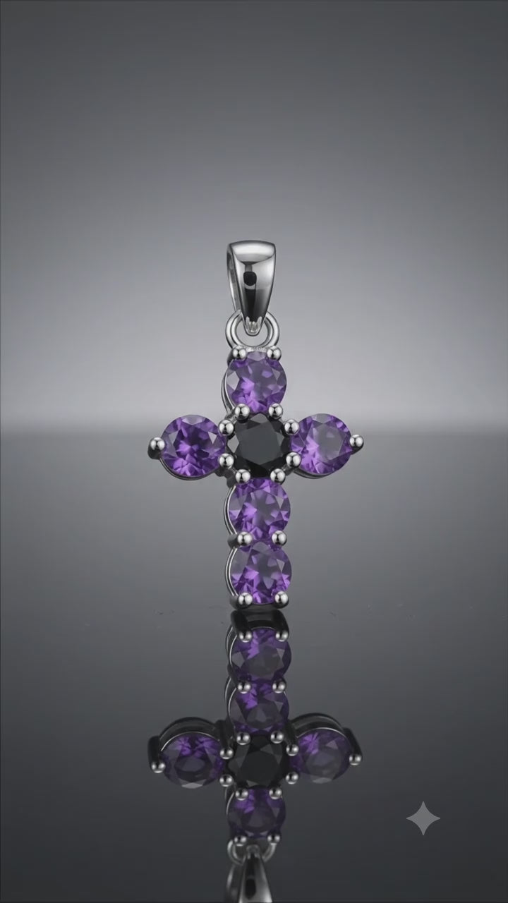 amethyst pendant necklace, purple amethyst necklace, sterling silver amethyst jewelry, amethyst gemstone necklace, silver cross necklace, cross necklace for women, cross necklace for men, christian necklace for women, christian necklace for men, religious necklace, silver religious jewelry, natural amethyst jewelry, genuine amethyst necklace, purple stone jewelry, gemstone pendant necklace, silver gemstone necklace, faith necklace for women, faith necklace for men, christian gift ideas, religious gifts for 