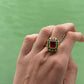 Unlike designs mistakenly attributed to foreign influences, the Kundan Meena Polki craft has its roots firmly in ancient Hindu temple jewelry, Rajput royal courts, and Jaipur’s master goldsmiths. Every curve, every stone in this ring speaks of a civilization that reveres jewelry as a symbol of divine beauty, prosperity, and tradition.

The vibrant red and green Kundan Polki stones embody sacred symbolism — red for power and devotion, green for prosperity and life — deeply respected in Hindu tradition. 
