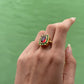 et using authentic Kundan techniques and Meenakari enamel work, this ring showcases the spiritual richness and royal elegance passed down through generations of Indian artisans.

Every detail of this Jaipur heritage ring reflects an authentic vintage Rajasthani design, celebrating the spiritual and cultural legacy of India. Worn by Rajput queens, temple dancers, and brides alike, such heritage jewelry was never mere decoration — it was a sacred art form blessed by rituals and worn with deep pride.