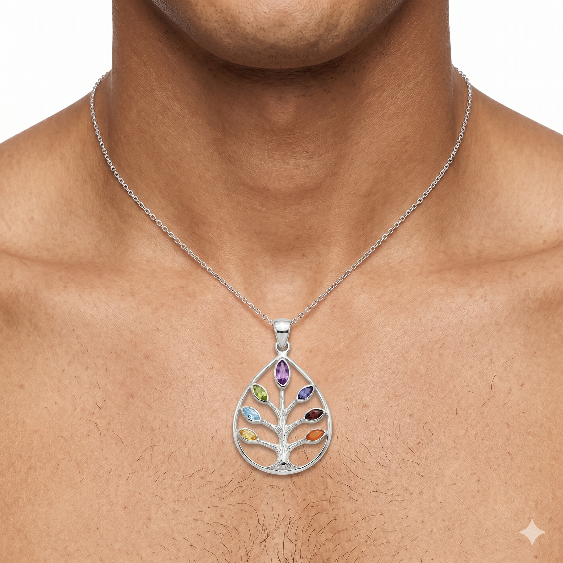 . Together, these stones create a continuous flow of holistic energy that helps clear emotional blockages, reduces anxiety, and promotes inner peace. Whether used as a focal point during meditation, a tool for color therapy, or simply a daily talisman to deflect negativity, this piece acts as a wearable reminder of your inner strength and spiritual journey.
Beyond its energetic benefits, this necklace is an exceptional investment in your personal wellness and a deeply meaningful gift for loved ones.