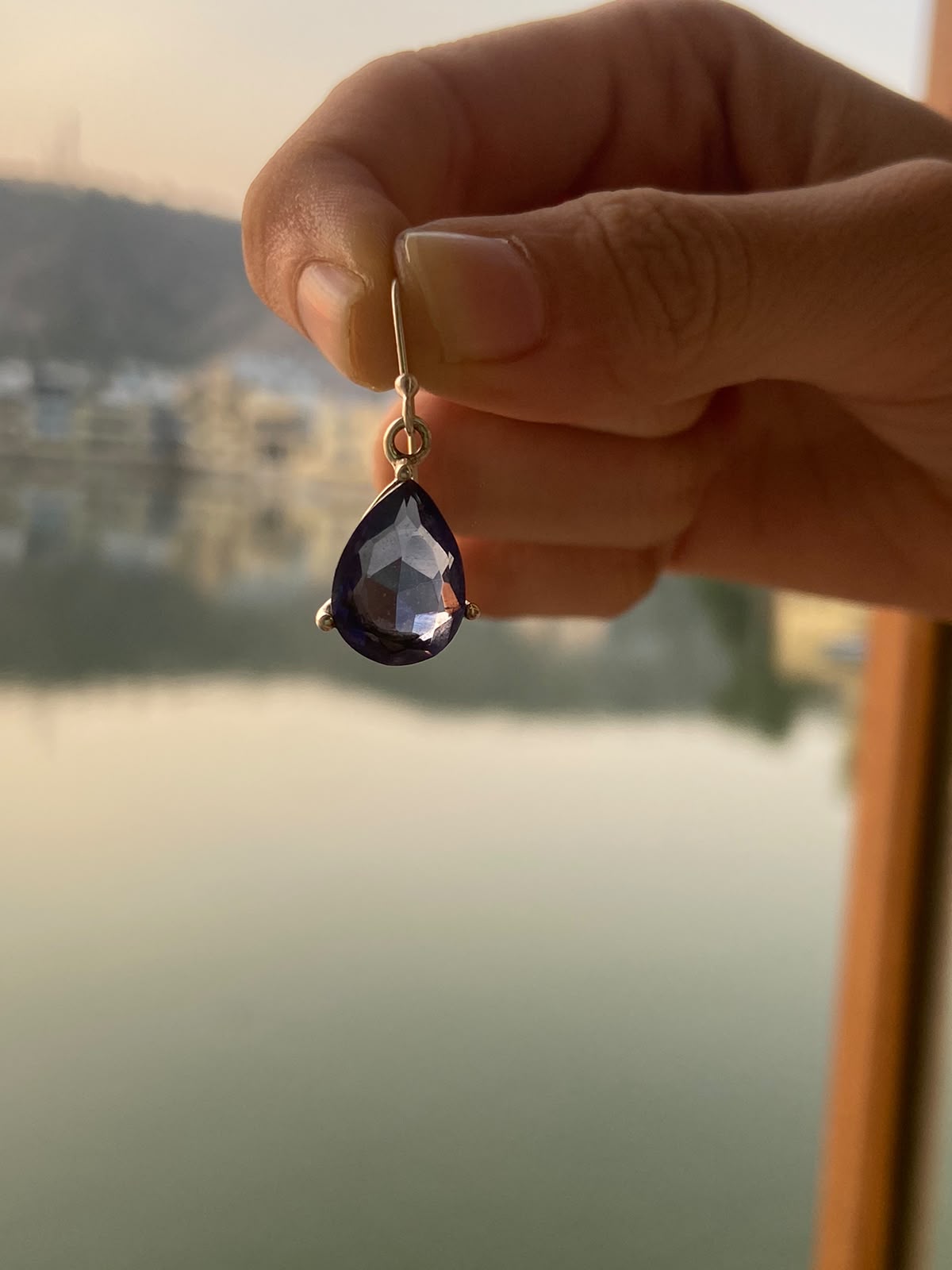 Natural Iolite Quartz Earrings 925 Sterling Silver Women's Iolite Quartz Earrings Handmade Gemstone Jewelry Drop & Dangle Earrings for Women Gift for Her Vintage Boho Jewelry